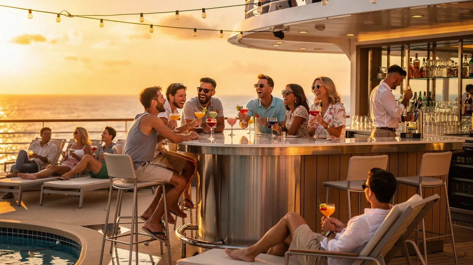 Groupe de voyageurs solo en croisière